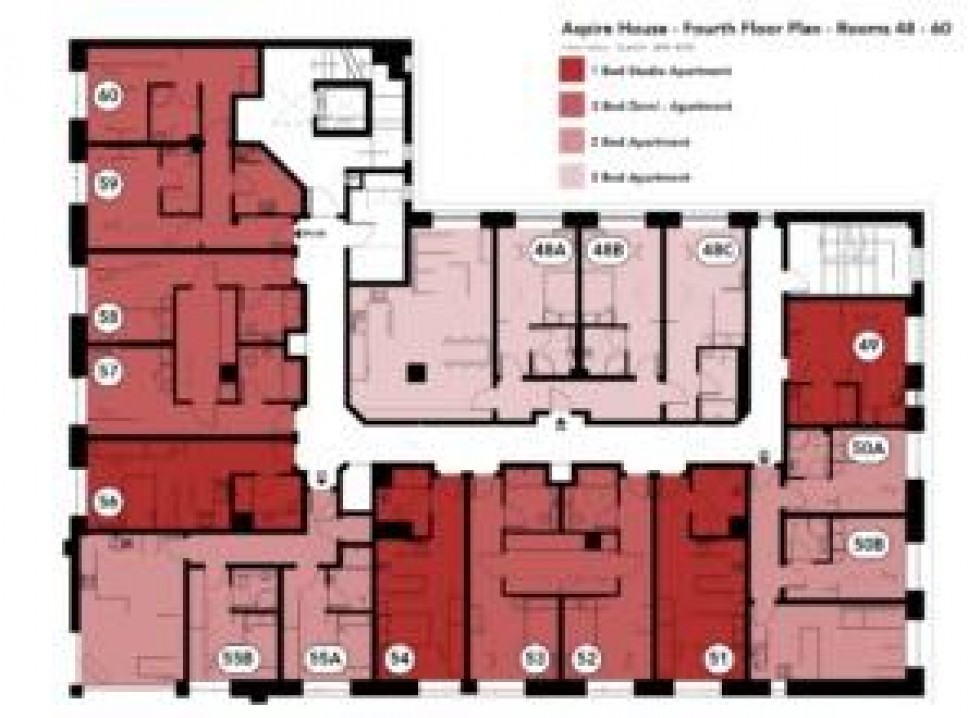 Floorplan for ASPIRE HOUSE, Flat 4 - SUPERIOR LONG STUDIO
