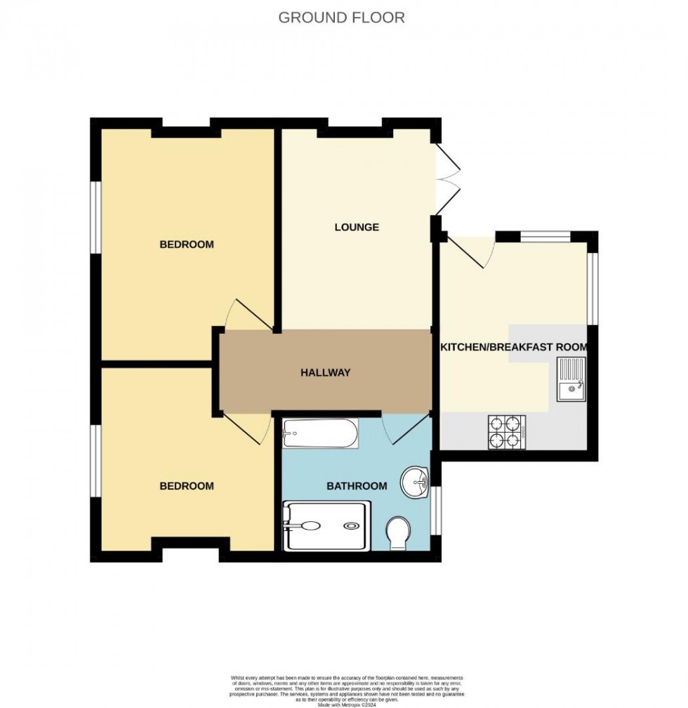 Floorplan for Connaught Avenue, Plymouth