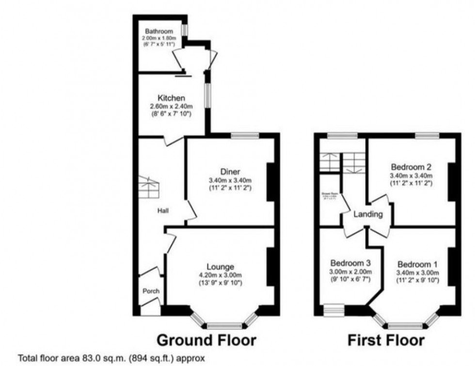 Floorplan for Desborough Road, Plymouth